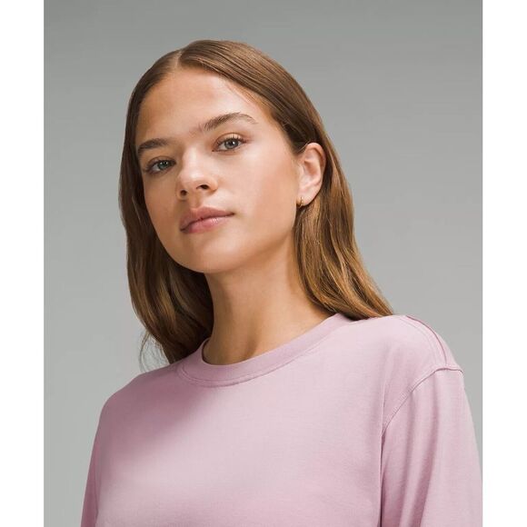 Lululemon Shirt Women All Yours Long Sleeve Soft Stretch Pink Taupe Top 6 NWOT - Picture 2 of 5